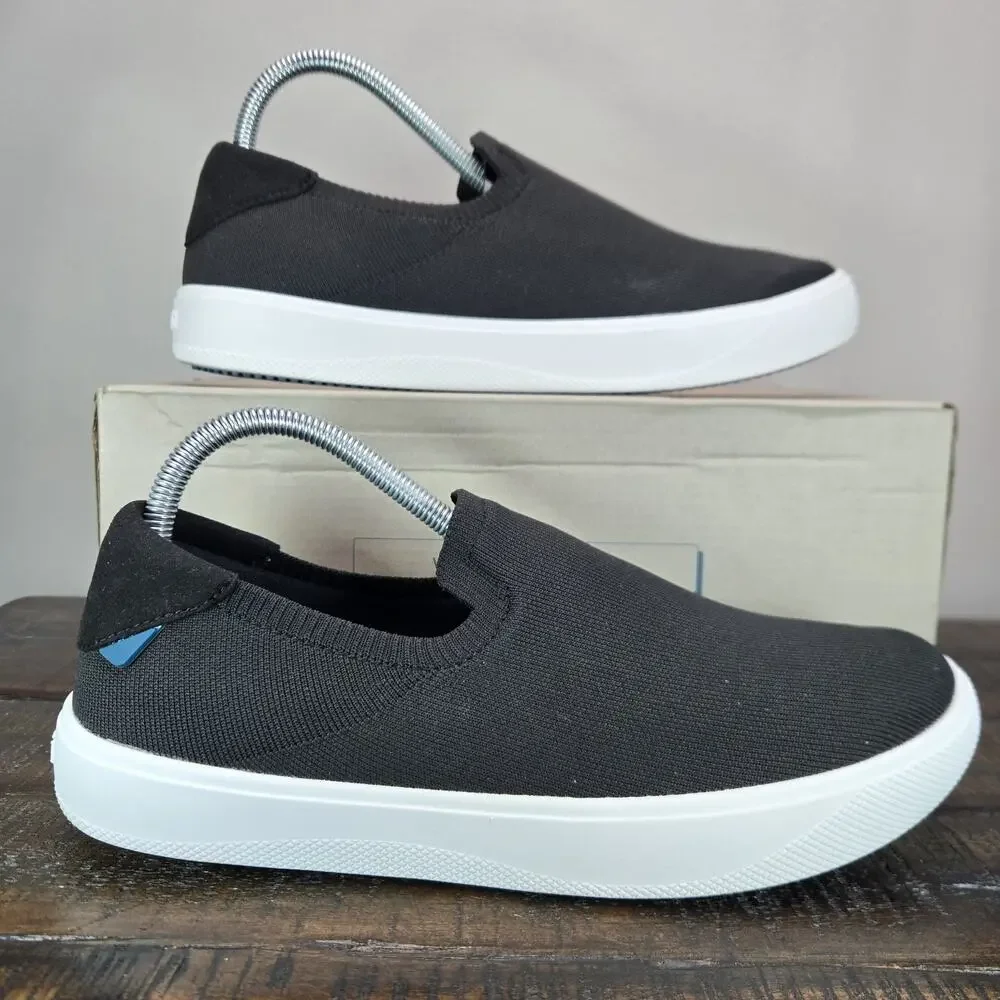 Vessi Boardwalk Slip On Womens Size 9 Waterproof Shoes Sneakers Boulder Black
